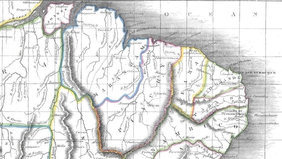 Mapa de 1840 encontrado em Londres vira 'prova' contra o Ceará