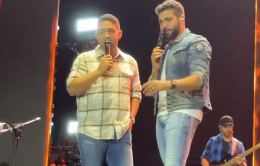 Henrique da dupla com Juliano interrompe show em Campina Grande para acalmar briga