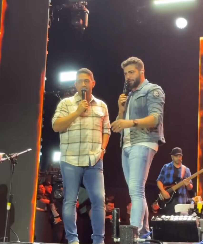 Henrique da dupla com Juliano interrompe show em Campina Grande para acalmar briga