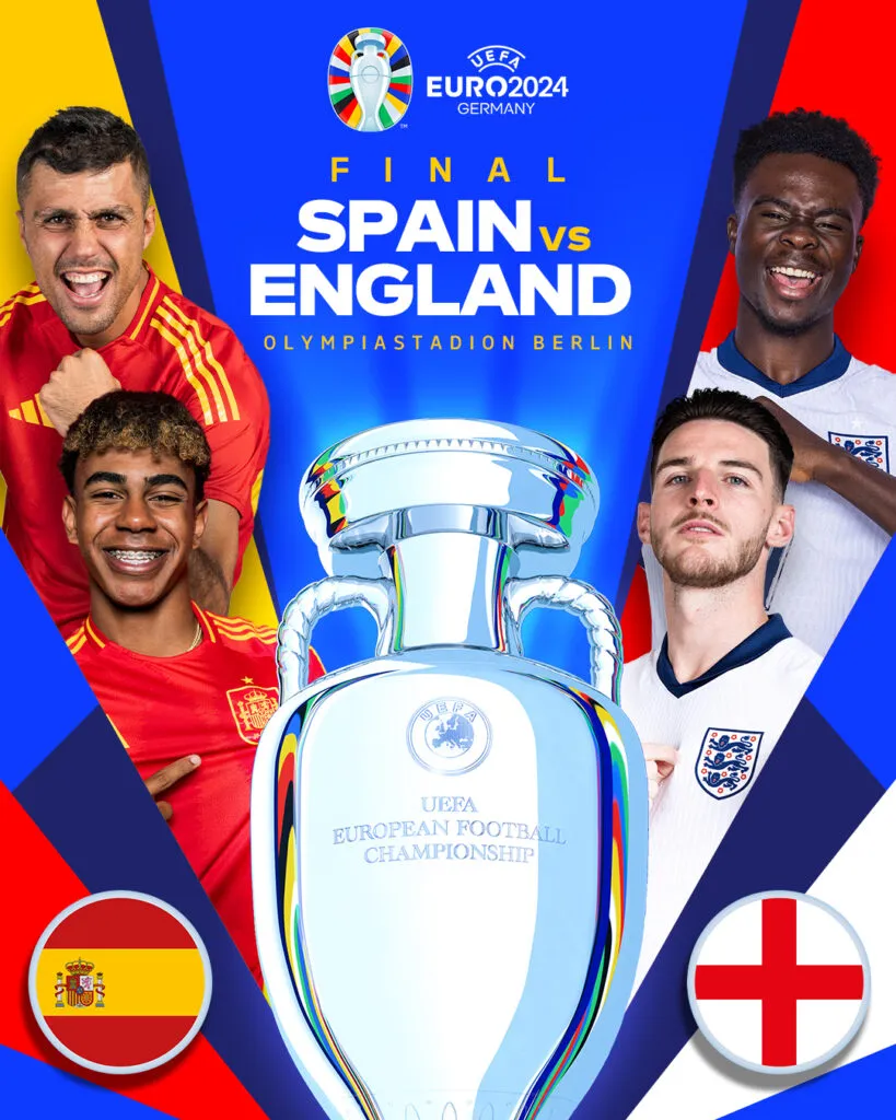 Espanha x Inglaterra: horário e onde assistir ao vivo a final da Eurocopa 2024