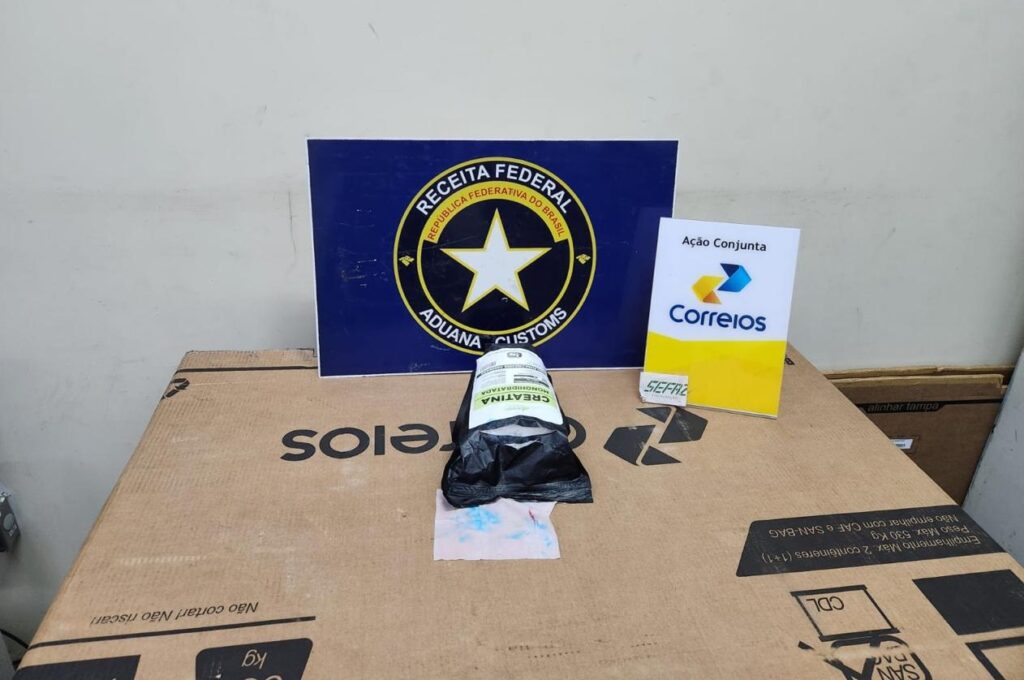 Pelo segundo dia seguido, Receita Federal apreende cocaína disfarçada de creatina em Fortaleza