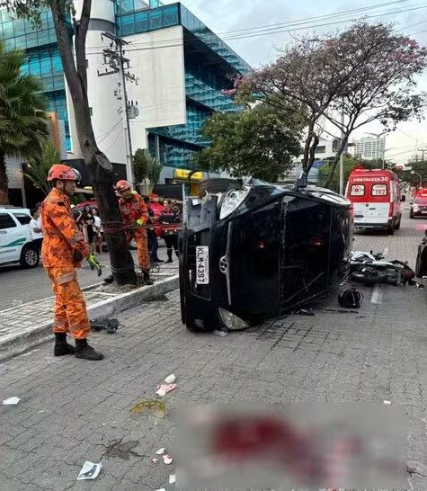 Alcoolizado, motorista de 18 anos invade contramão e atropela duas pessoas em Fortaleza