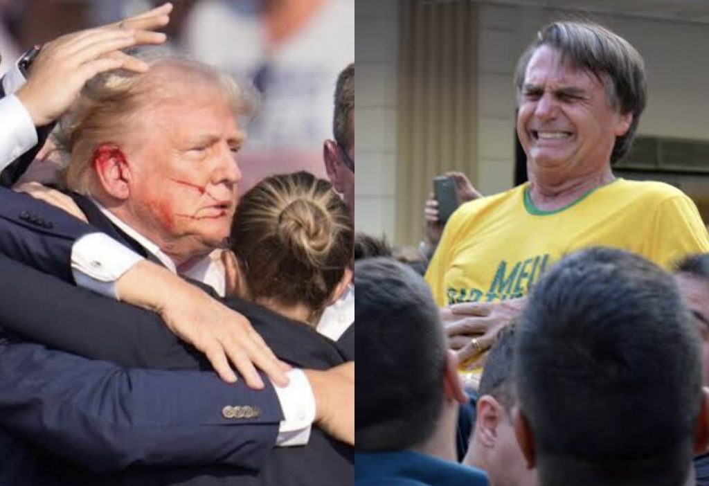 Bolsonaristas acusam esquerda por ataque a Trump e lembram facada em Bolsonaro em 2018