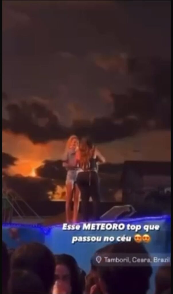 Meteoro cruza céu durante show da cantora Simone Mendes e impressiona o público; vídeo