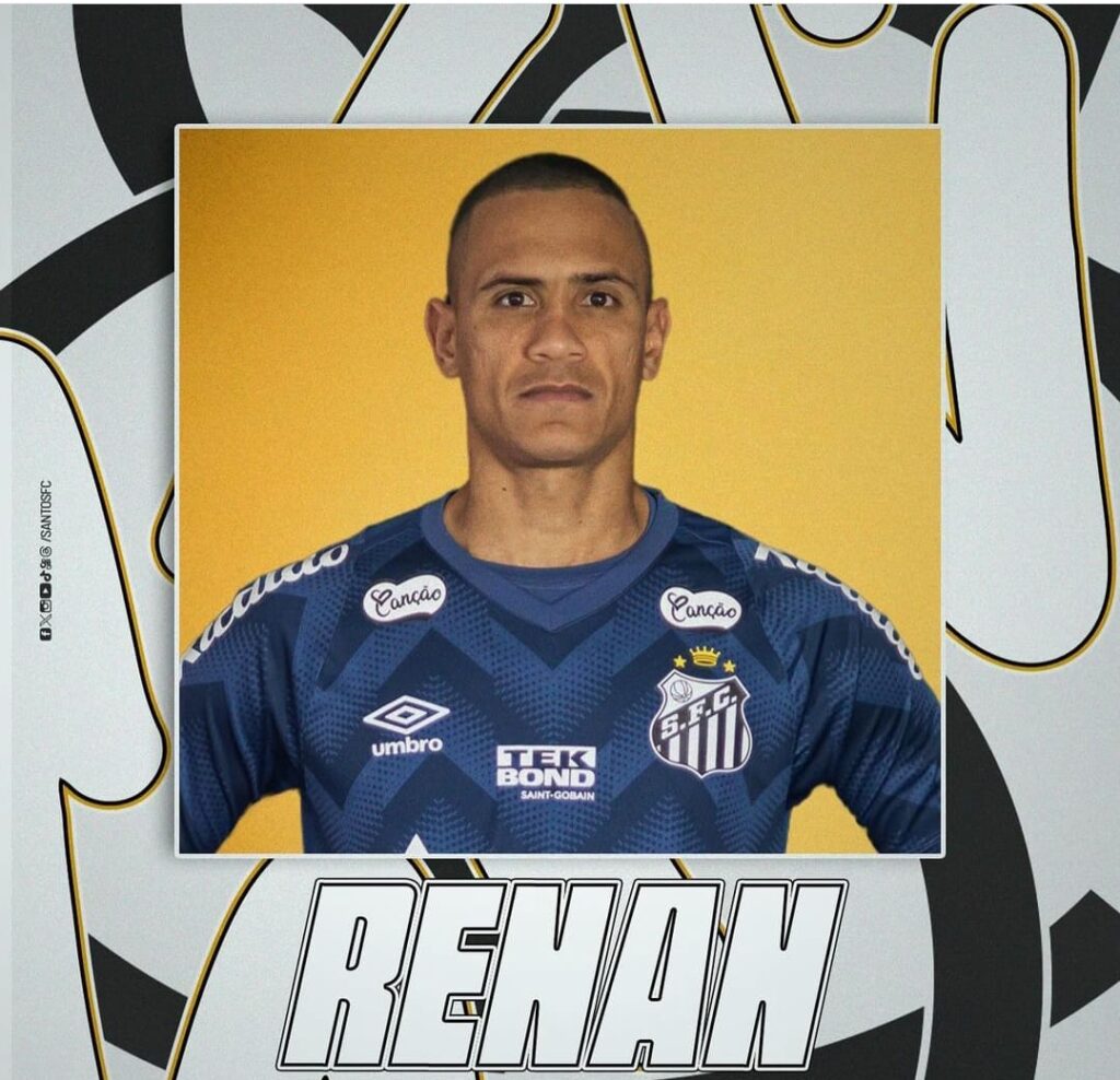 Santos anuncia a contratação do goleiro Renan até o final da temporada