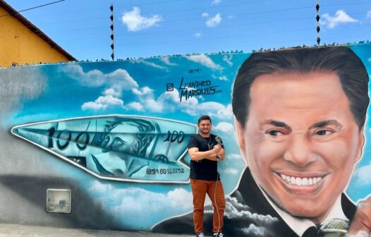 Silvio Santos ganha mural no Ceará com homenagem de fã; confira a obra