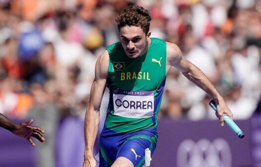 Brasil é eliminado no revezamento 4x100m masculino no atletismo em Paris-2024