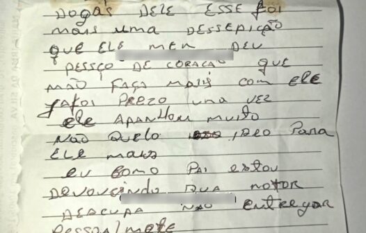 Moto furtada no Ceará é recuperada com bilhete de pai do suspeito do crime: ‘Desculpa pela vergonha’