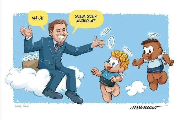 Mauricio de Sousa homenageia Silvio Santos em ilustração na Turma da Mônica