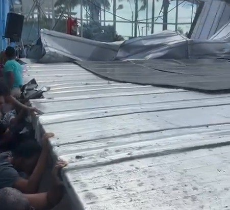 Teto de Santuario desaba durante distribuição de cestas básicas no Recife, deixando dois mortos e feridos