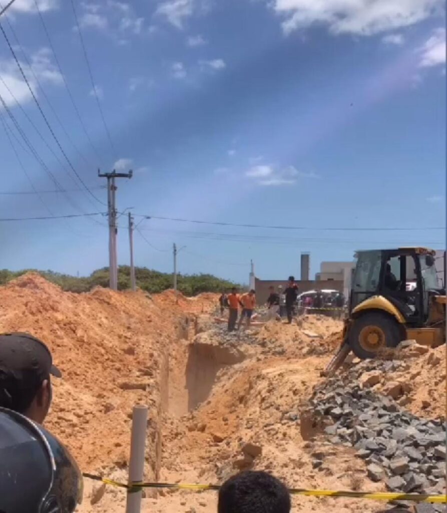 Operário morre soterrado em obra de saneamento no município de Camocim, no Ceará