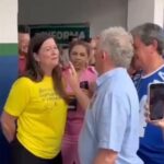 Sobral: eleitores registram cena de tensão entre Oscar Rodrigues e Lia Gomes em local de votação