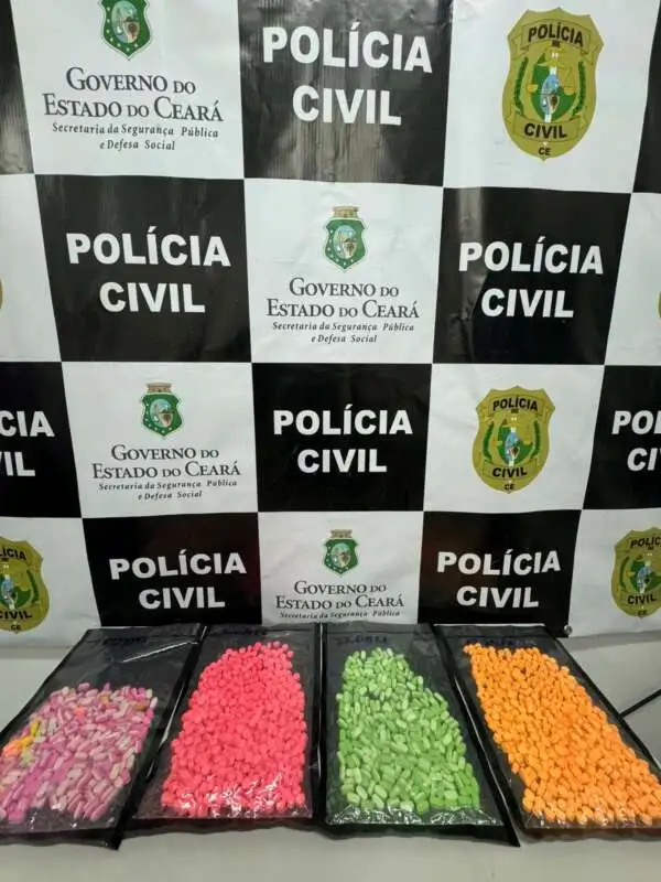 Mulher é presa em flagrante com 1.528 comprimidos de ecstasy no Ceará