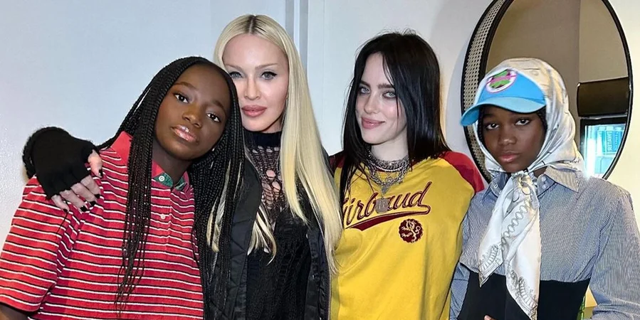 Madonna e filhas vão ao show da Billie Eilish: ‘É bom sair de casa’