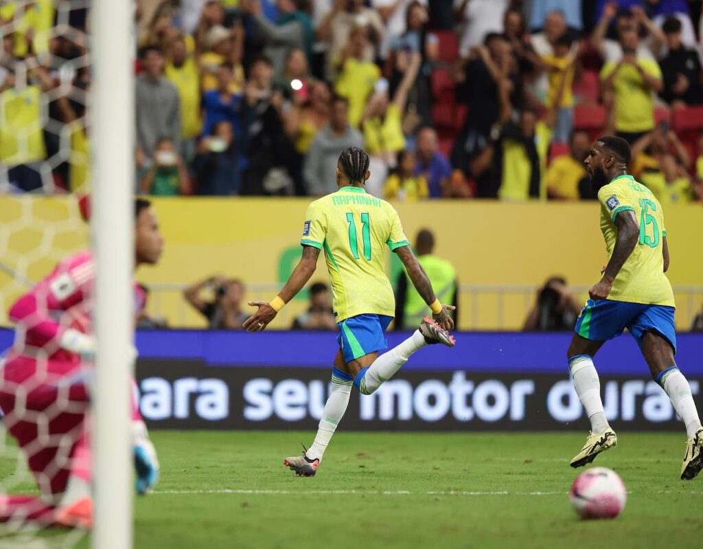 Brasil goleia o Peru e fica em quarto lugar na tabela de classificação das Eliminatórias