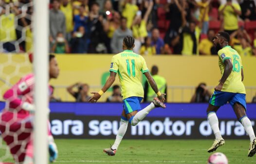 Brasil goleia o Peru e fica em quarto lugar na tabela de classificação das Eliminatórias