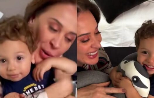 Claudia Raia mostra vídeo do caçula Luca com saudades da irmã, Sophia