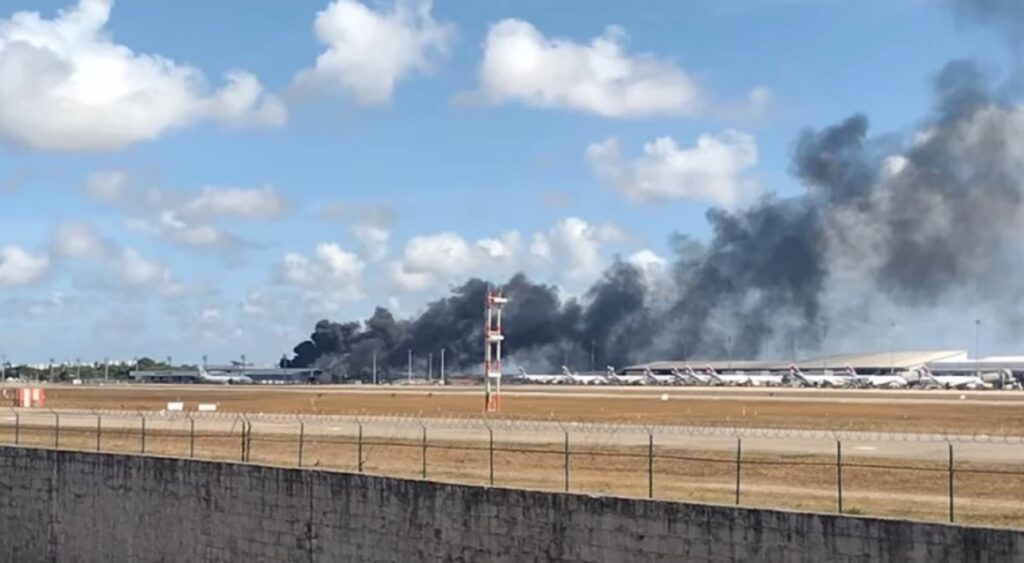 Incêndio é registrado próximo ao Aeroporto Internacional de Fortaleza; voos não foram afetados