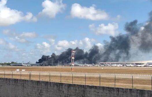 Incêndio é registrado próximo ao Aeroporto Internacional de Fortaleza; voos não foram afetados