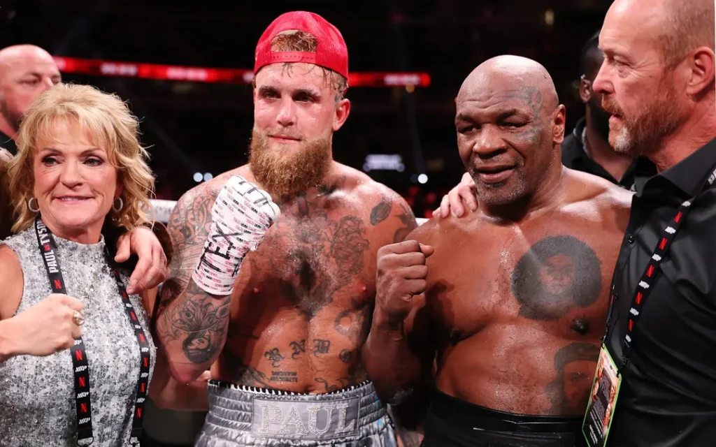 Luta entre Jake Paul e Mike Tyson teve audiência de 60 milhões de lares pelo mundo