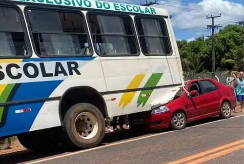 Bebê de sete meses morre em acidente com ônibus escolar em Viçosa do Ceará