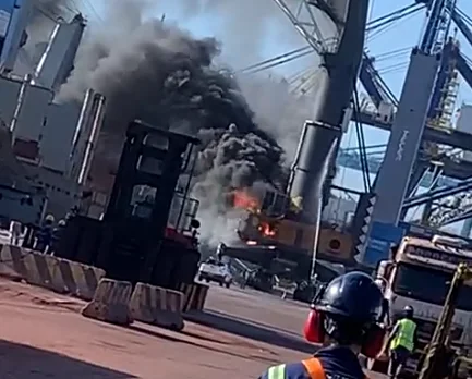 Incêndio em guindaste no Porto do Pecém gera danos materiais