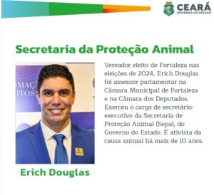 Elmano anuncia Erich Douglas como secretário de Proteção Animal