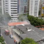 Incêndio atinge clube de tiros no Meireles; Corpo de Bombeiros controla chamas sem feridos