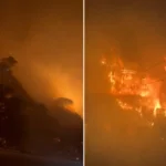 Incêndios forçam retirada de 80 mil moradores de Los Angeles