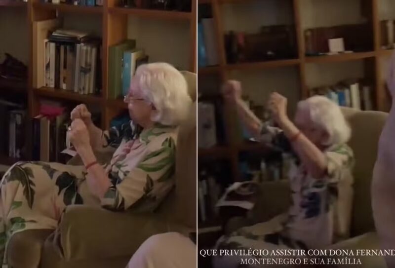 Fernanda Montenegro celebra vitória da filha, Fernanda Torres, no Globo de Ouro 2025; veja o vídeo