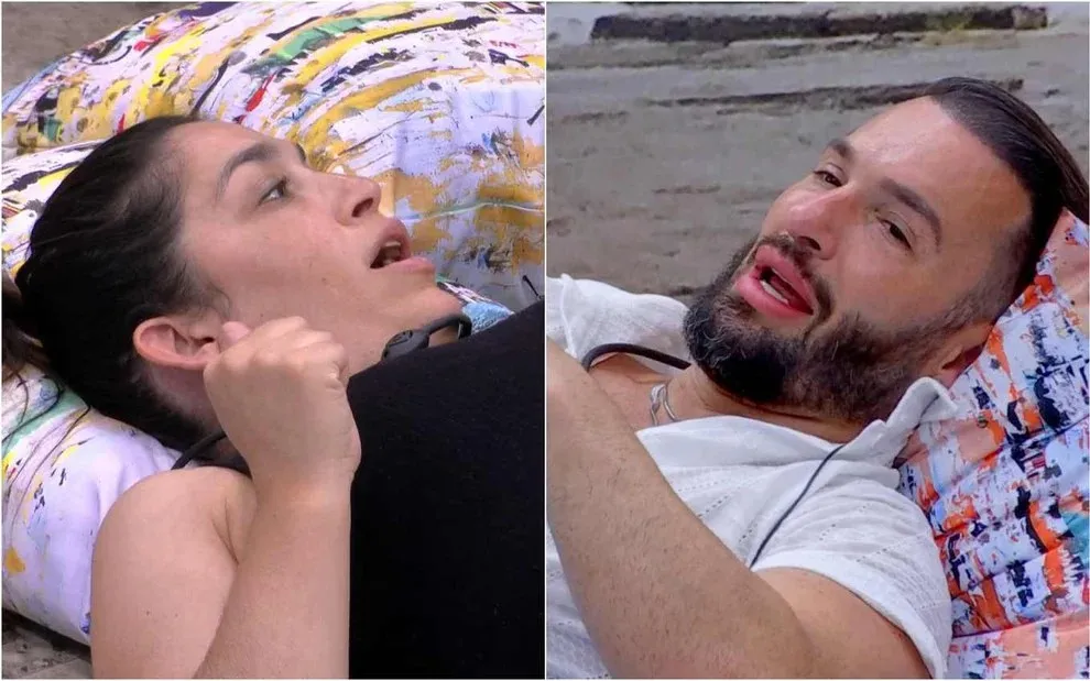 Daniele e Diego Hypólito discutem sobre dinâmica da dupla no BBB 25: ‘Você me corta’