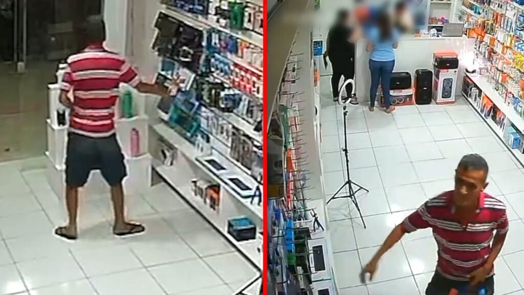 Vídeo: homem furta controle de videogame em loja na periferia de Fortaleza