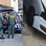 Trio de criminosos é preso com carro roubado após fugir da polícia e colidir em muro em Fortaleza