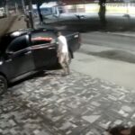 Homens são flagrados arrombando e furtando carro estacionado em Fortaleza durante a madrugada