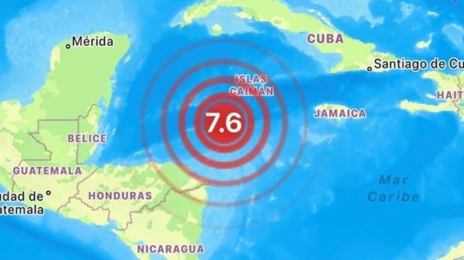 Terremoto de magnitude 7,6 atinge Caribe; alertas de tsunami foram suspensos