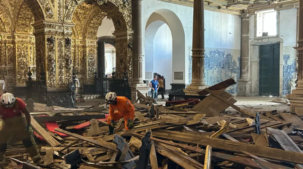 O que se sabe sobre queda de teto da ‘igreja de ouro’ em Salvador que matou turista de SP