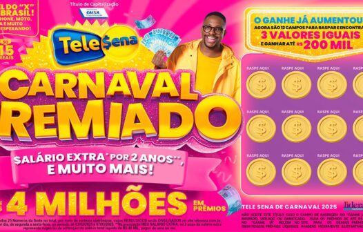 Tele Sena de Carnaval 2025: resultado do 5º sorteio de hoje, domingo (09/03)