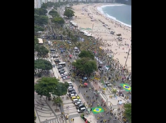 Ato convocado por Bolsonaro contra Lula tem pouca adesão no Rio de Janeiro