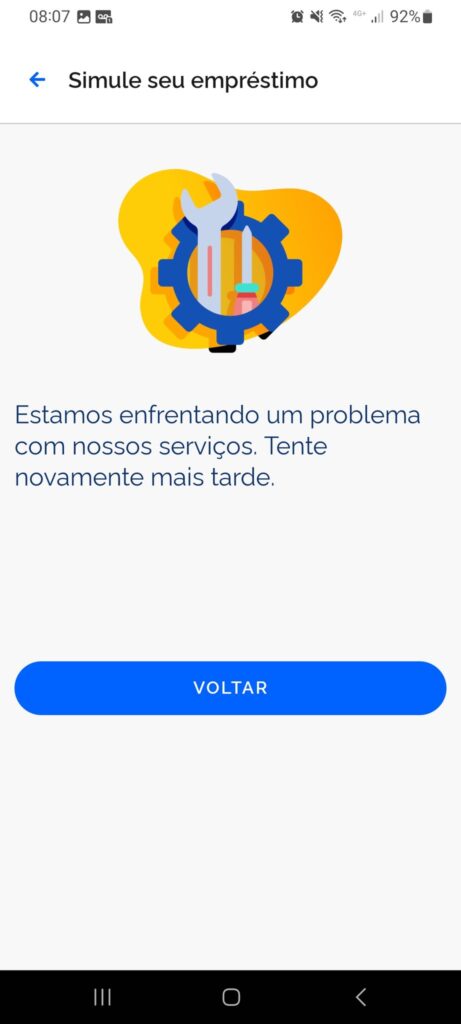 Plataforma de Crédito Consignado para CLT apresenta falhas e impede acesso de trabalhadores