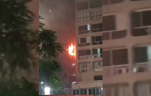 Incêndio é registrado em edifício residencial na Av. Abolição, em Fortaleza