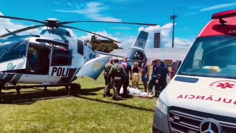 Resgate aeromédico realiza salvamento de policial civil após acidente em Paracuru