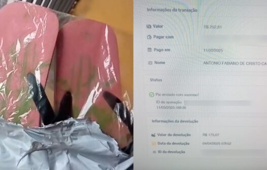 Pai compra berço pela internet e recebe par de chinelos em Fortaleza; vídeo