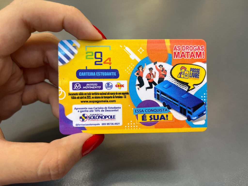 Validade das carteiras estudantis de 2024 é prorrogada até 30 de junho em Fortaleza
