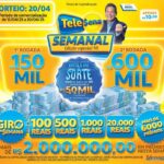 Tele Sena Semanal: confira o resultado de hoje, domingo (20/04)