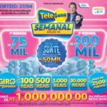 Tele Sena Semanal: confira o resultado de hoje, domingo (27/04)