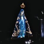 Imagem de Nossa Senhora Aparecida é projetada ao lado do Cristo Redentor