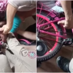 Criança de 3 anos é resgatada após prender o joelho em bicicleta em Camocim