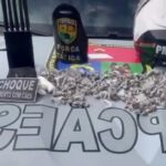 Homem é preso com 550 trouxinhas de drogas após cães farejadores encontrem esconderijo, no Ceará