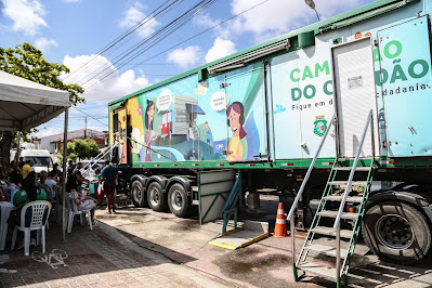 Caminhão do Cidadão leva serviços de cidadania a Fortaleza, Caucaia e interior do Ceará