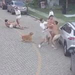 Vídeo mostra briga de atletas do Fortaleza e vizinhos em condomínio de luxo no Eusébio/CE